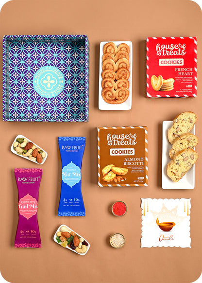 Diwali Box: Nut Mix & Cookies