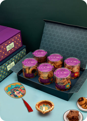 Diwali Gift Hamper Pack 6 Cookies Combo