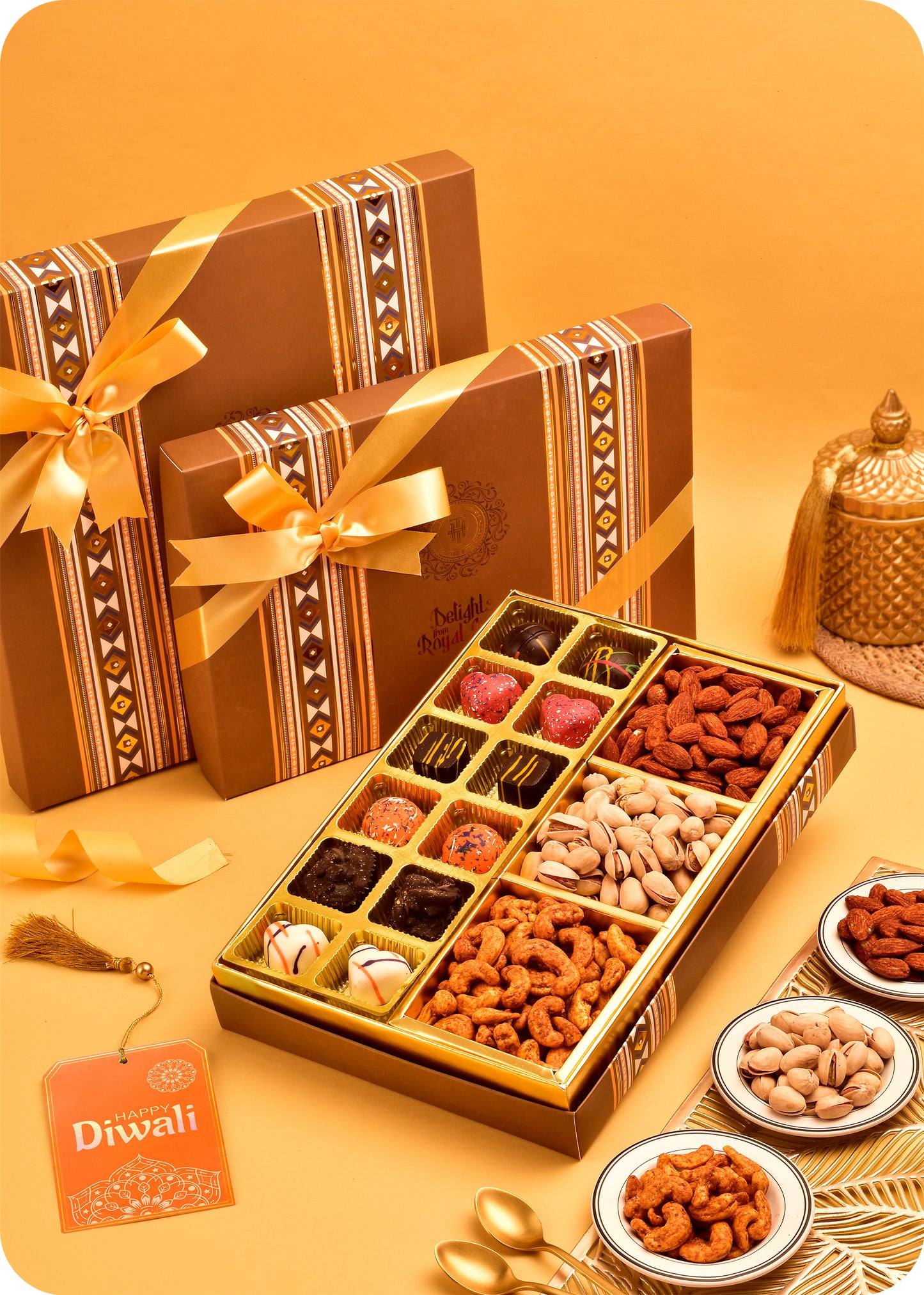 Diwali Sweets Choco Roasted DryFruits Diwali Gifts Items