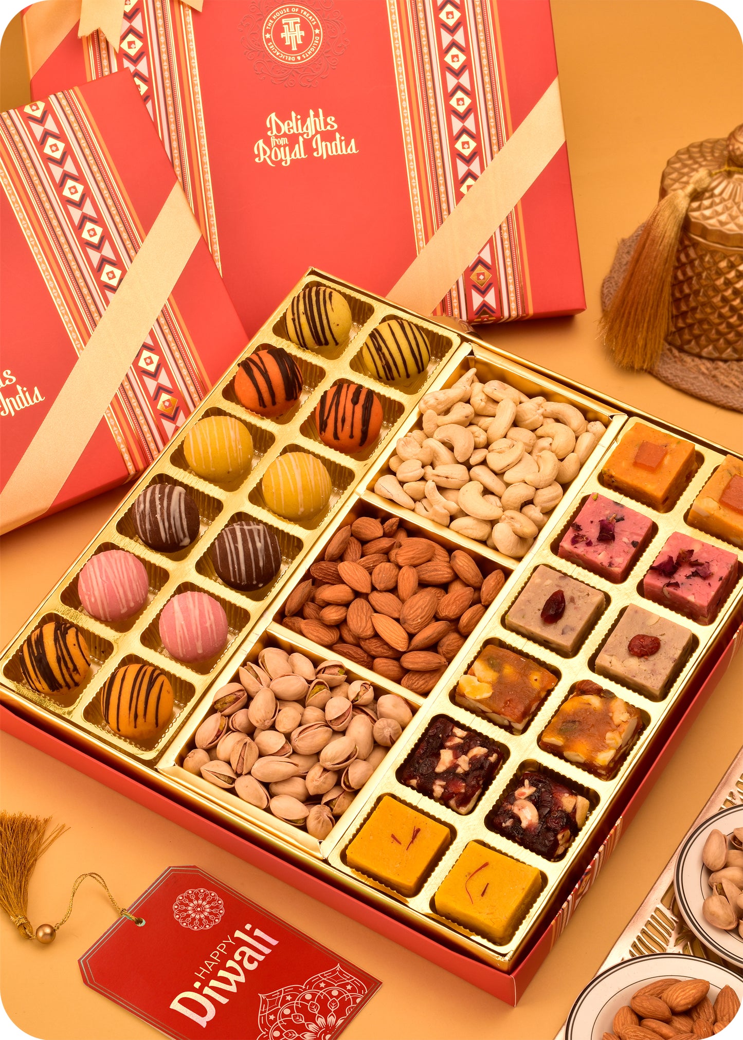 The Perfect Trio: Fudge, Marzipan, and Dry Fruits for Flavorful Bliss