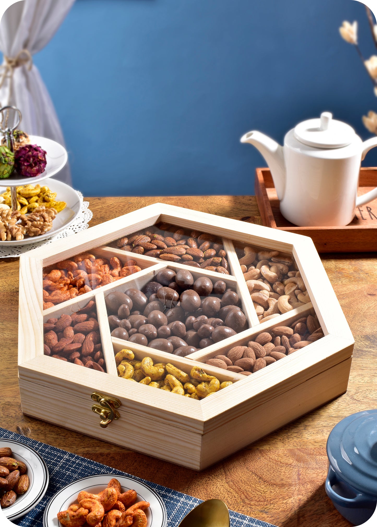 Roasted Dry Fruit Gift Set with Chocolate Dragees