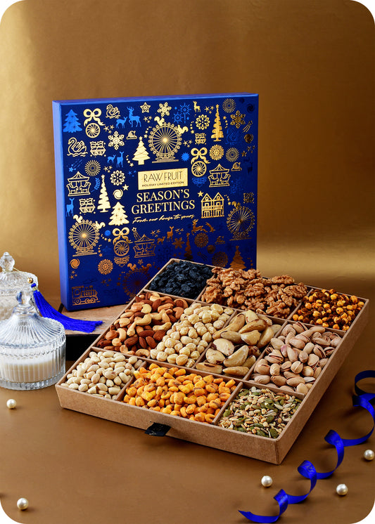 Seasons Greeting Gift Box with Dry Fruits - Jumbo