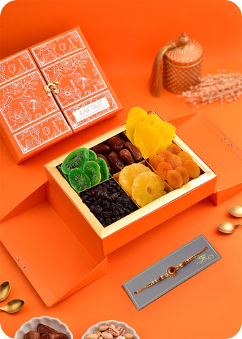Tropical Tray Orange Rakhi Pack