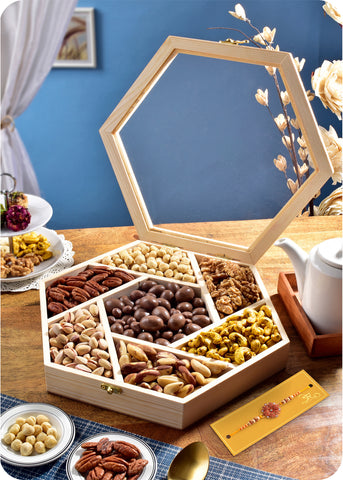 Luxe Nuts And Chocolate Collection with Rakhi Pack
