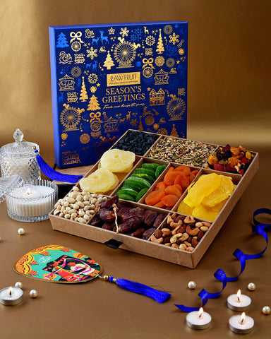 Tropical Dry fruit & Dried Fruits Wooden Tray Gift Pack