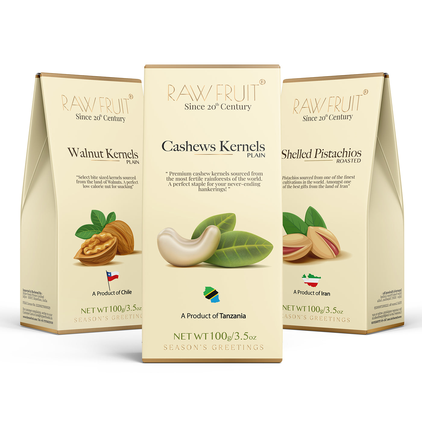 Dry Fruits Combo Pack Cashew, Walnut, & Pistachio