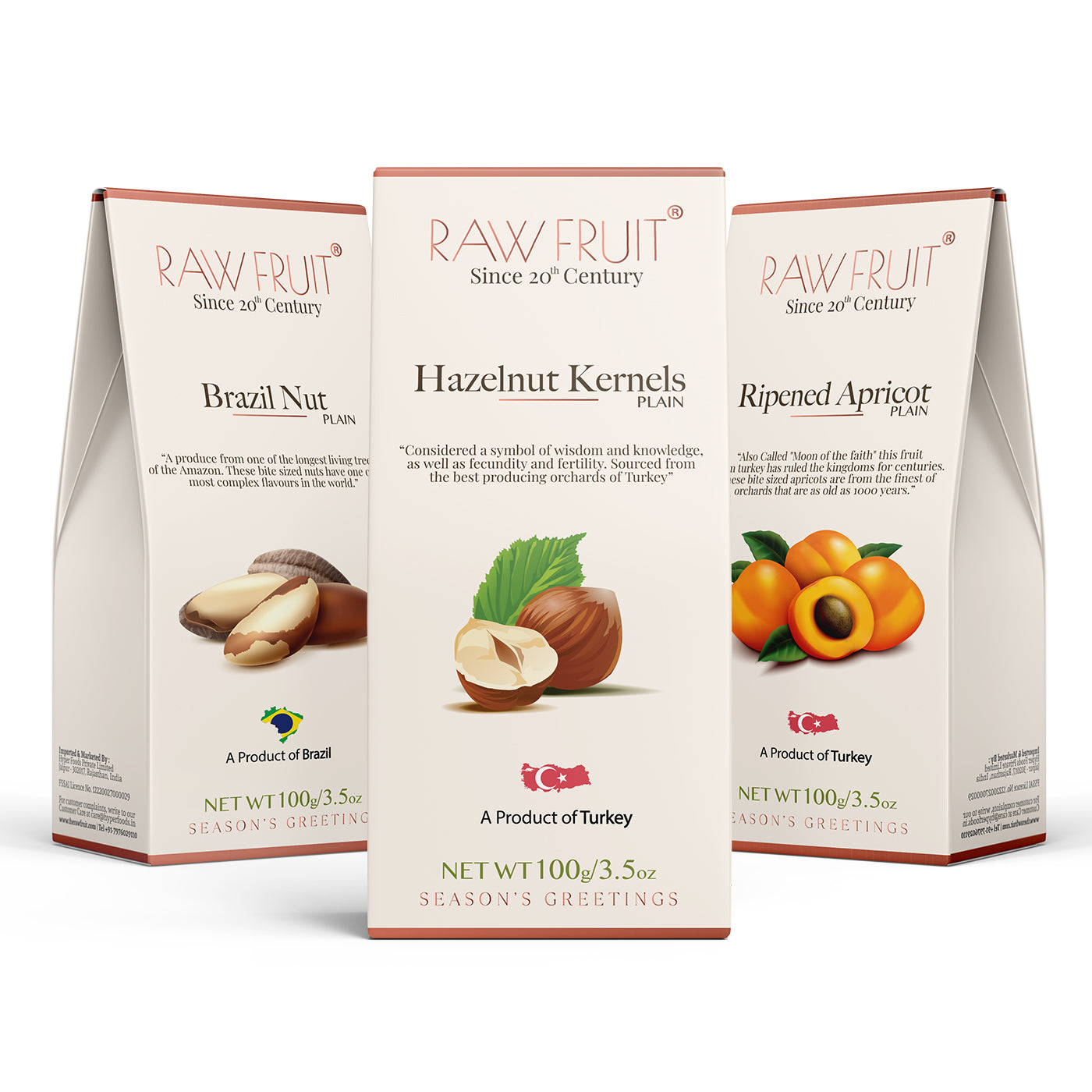 Dry Fruits Combo Pack HazelNut BrazilNut Apricot