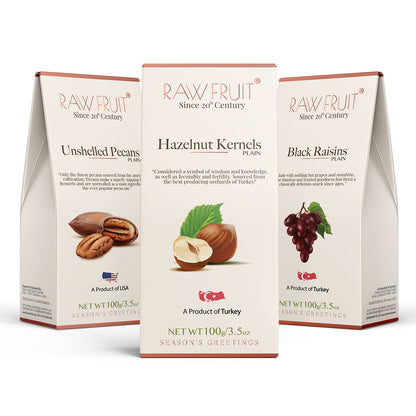 Dry Fruits Combo Pack Hazel Nut, Pecans, & Black Raisins