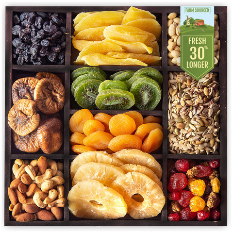 Tropical Dry fruit & Dried Fruits Wooden Tray Gift Pack