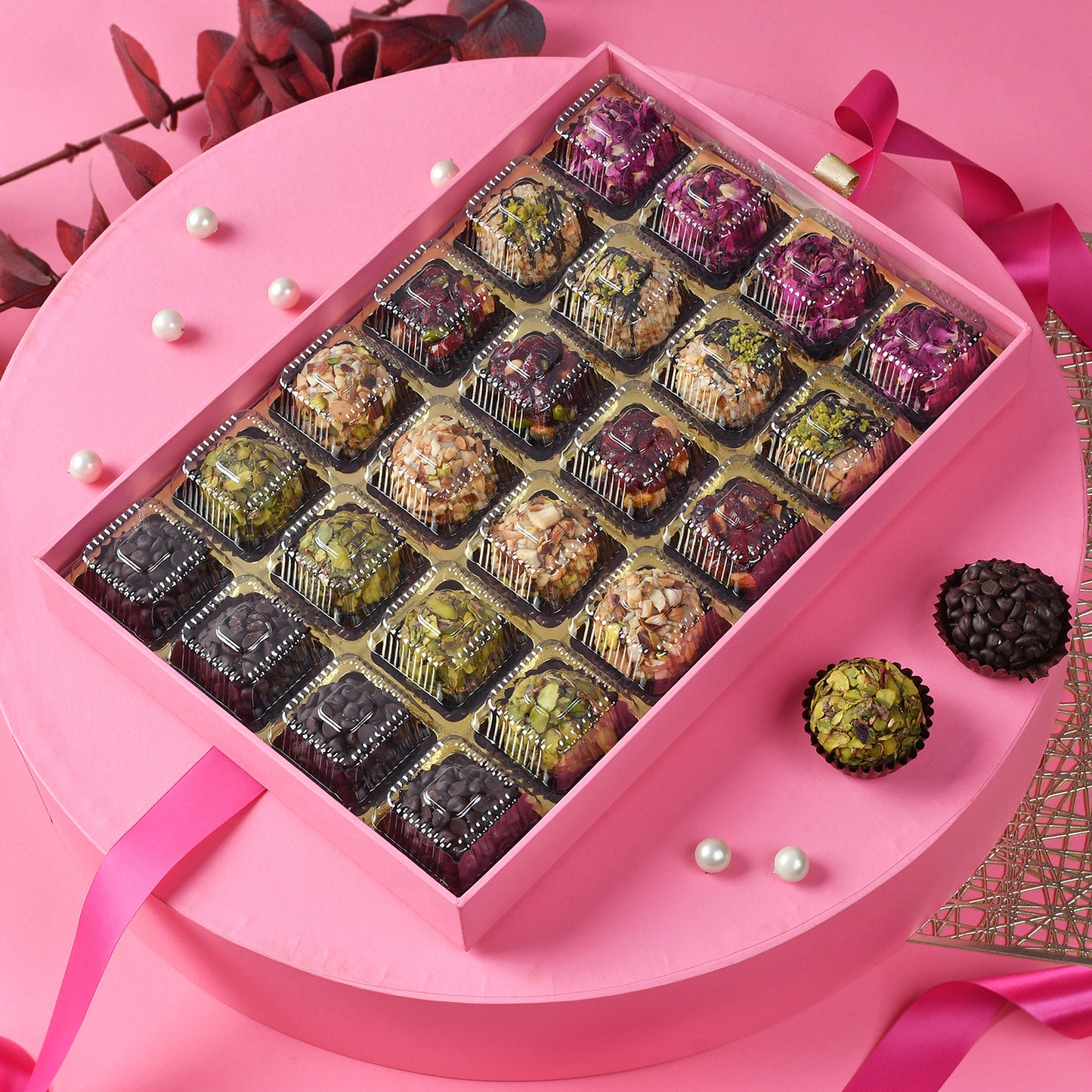 Assorted Gourmet Sweets (laddoo)- 24 Piece