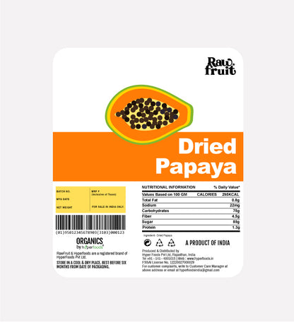 Raw Fruit Dried Papaya