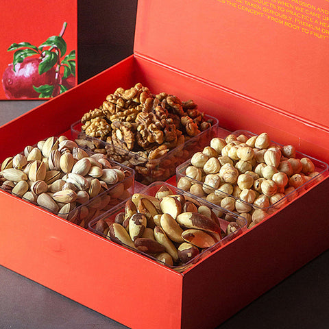 Gourmet Fresh Nuts & Dried Fruit Variety Large Gift Tray 6-section Healthy  Choice by Its Delish - Etsy