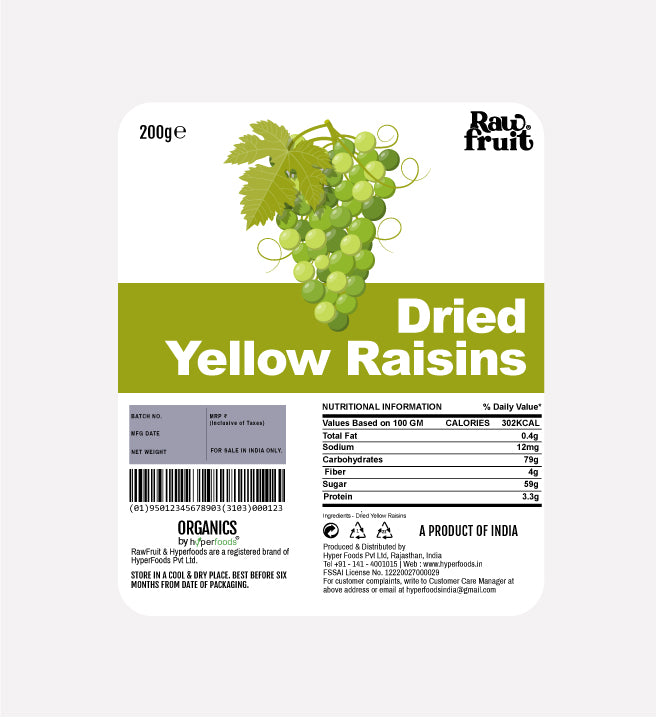 Dried Yellow Raisins